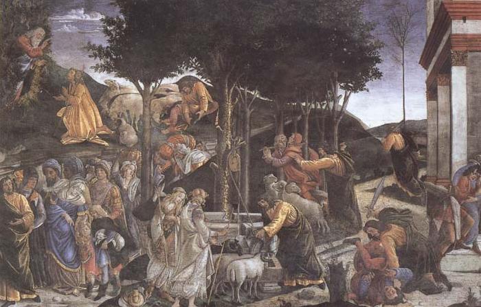 Sandro Botticelli Trials of Moses oil painting image